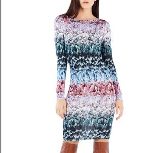 BCBG Feather Pattern Dress